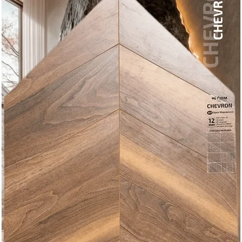 Ламинат CBM Chevron 603 Орех Маравский 33 класс 12 мм