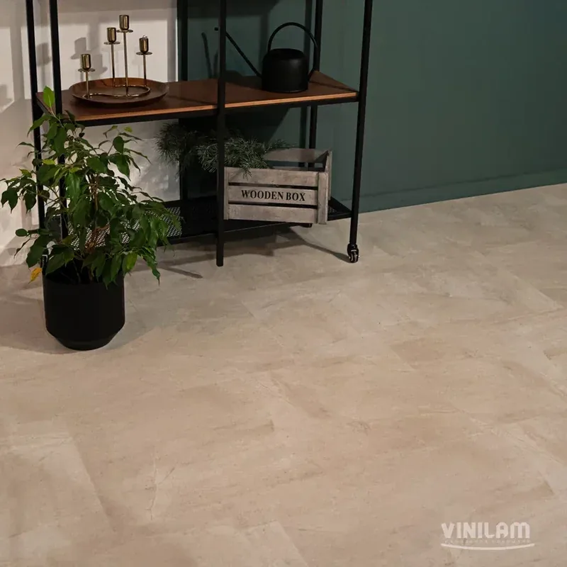 Ламинат SPC Vinilam Ceramo Stone 71615 Бетон Белый